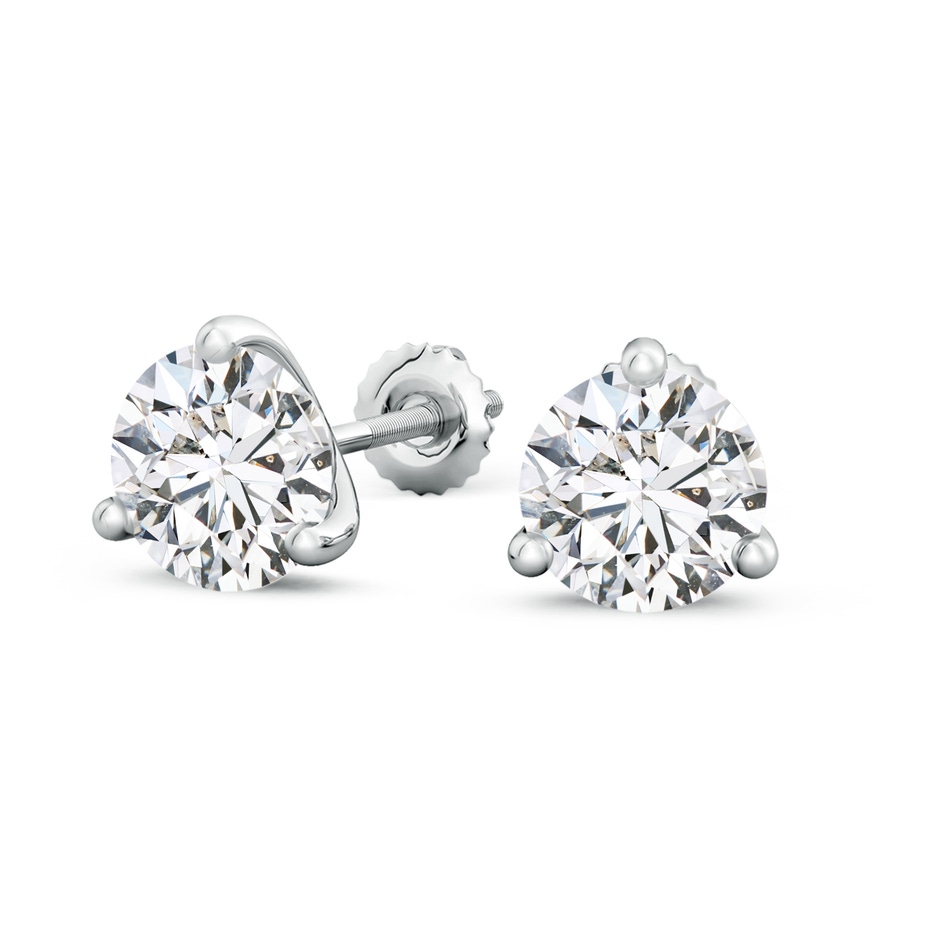 8.9mm HSI2 Prong-Set Round Diamond Martini Stud Earrings in P950 Platinum side 199