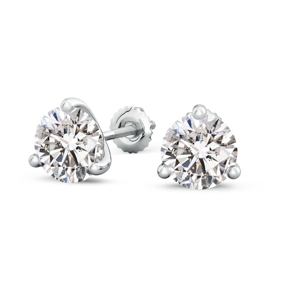 8.9mm IJI1I2 Prong-Set Round Diamond Martini Stud Earrings in P950 Platinum side 199