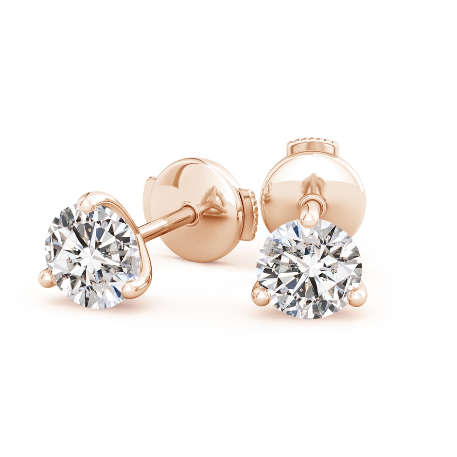 8.9mm IJI1I2 Prong-Set Round Diamond Martini Stud Earrings in Rose Gold side 199