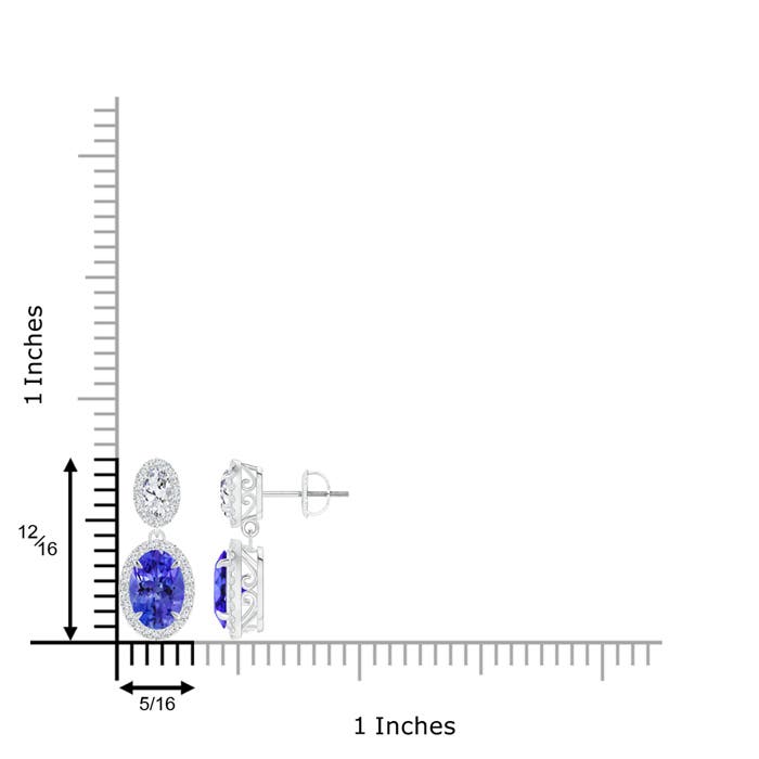 AAA - Tanzanite / 3.31 CT / 14 KT White Gold