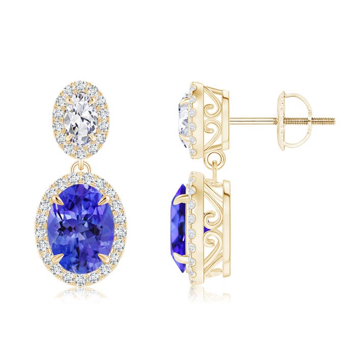 AAA - Tanzanite / 3.31 CT / 14 KT Yellow Gold