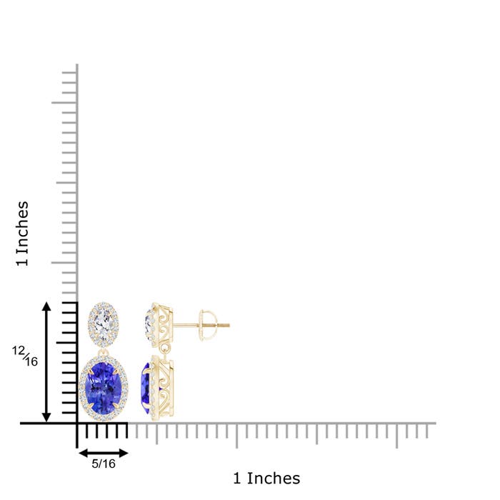 AAA - Tanzanite / 3.31 CT / 14 KT Yellow Gold