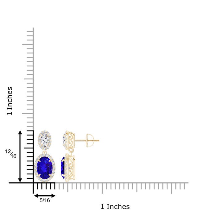 AAAA - Tanzanite / 3.31 CT / 14 KT Yellow Gold