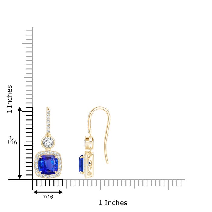 AAA - Tanzanite / 3.71 CT / 14 KT Yellow Gold