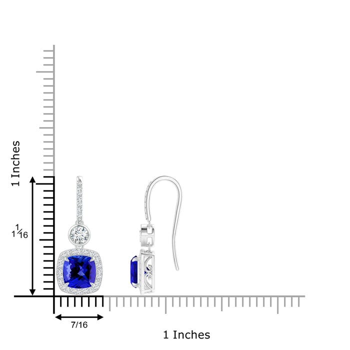 AAAA - Tanzanite / 3.71 CT / 14 KT White Gold