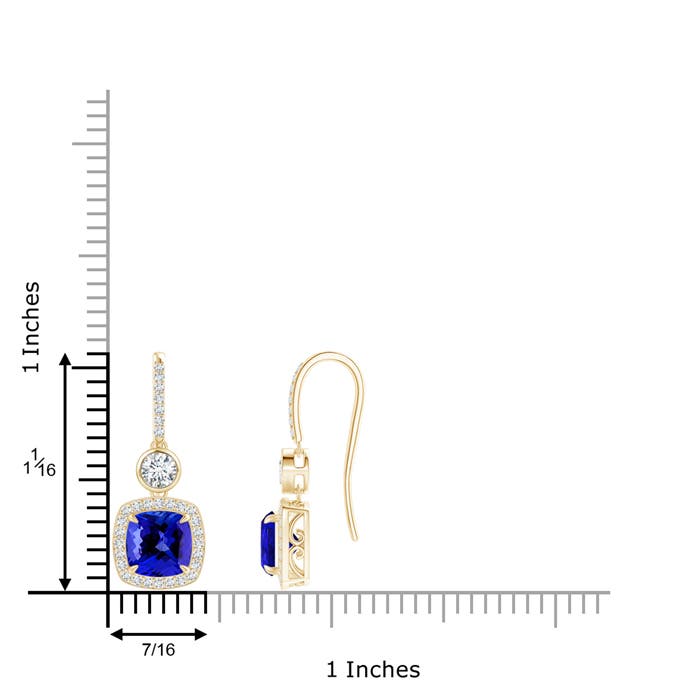 AAAA - Tanzanite / 3.71 CT / 14 KT Yellow Gold