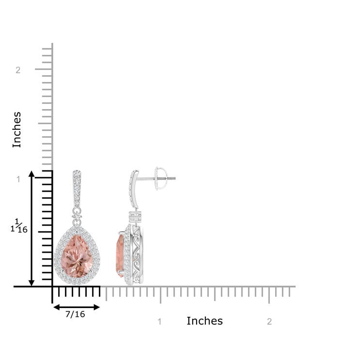 AAAA - Morganite / 3.9 CT / 14 KT White Gold