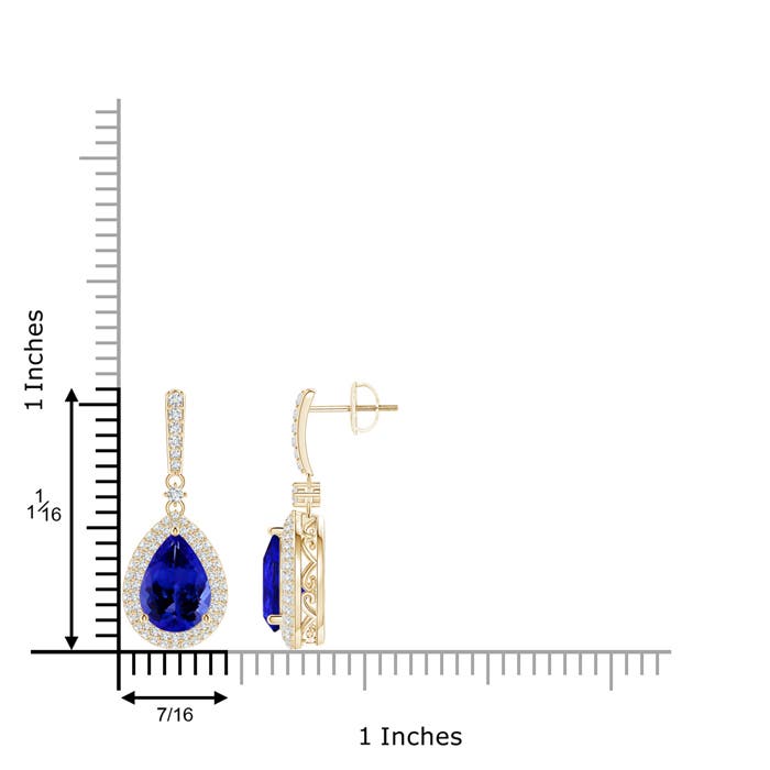 AAAA - Tanzanite / 4.6 CT / 14 KT Yellow Gold