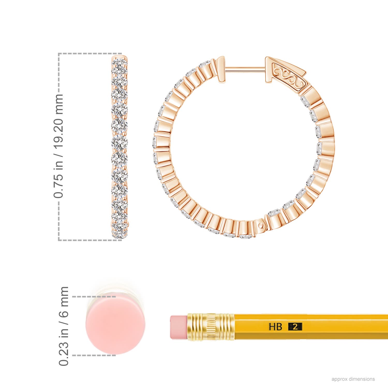 I-J, I1-I2 / 0.9 CT / 14 KT Rose Gold