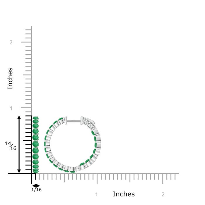 A - Emerald / 1 CT / 14 KT White Gold