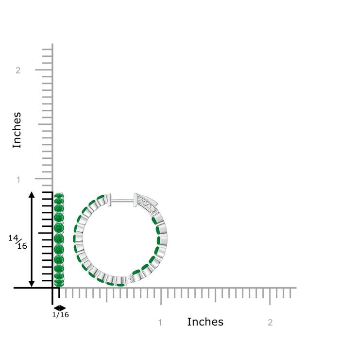 AA - Emerald / 1 CT / 14 KT White Gold