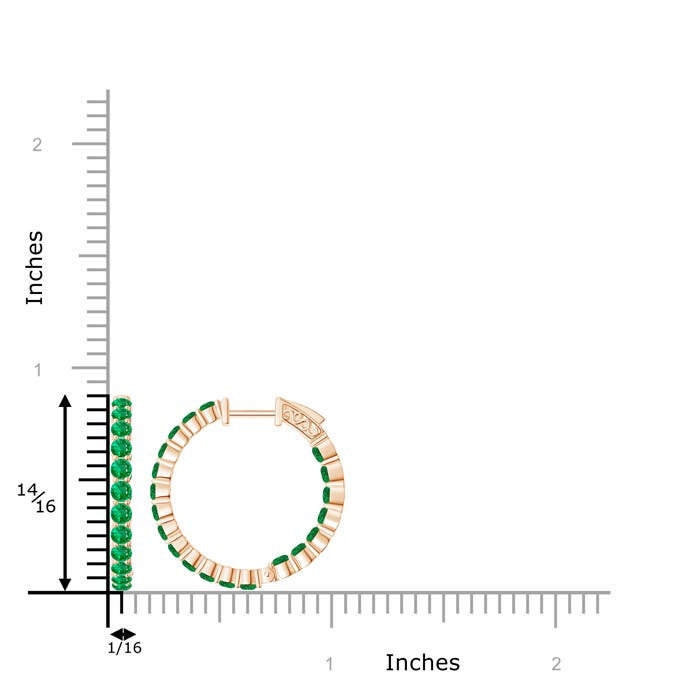 AAA - Emerald / 1 CT / 14 KT Rose Gold