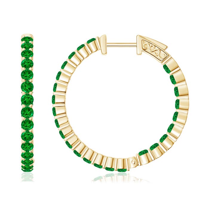 AAAA - Emerald / 1 CT / 14 KT Yellow Gold