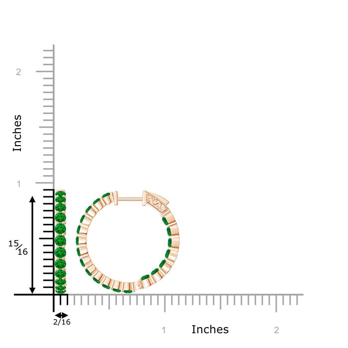 AAAA - Emerald / 1.52 CT / 14 KT Rose Gold