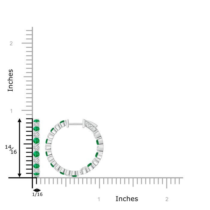 AAA - Emerald / 0.95 CT / 14 KT White Gold