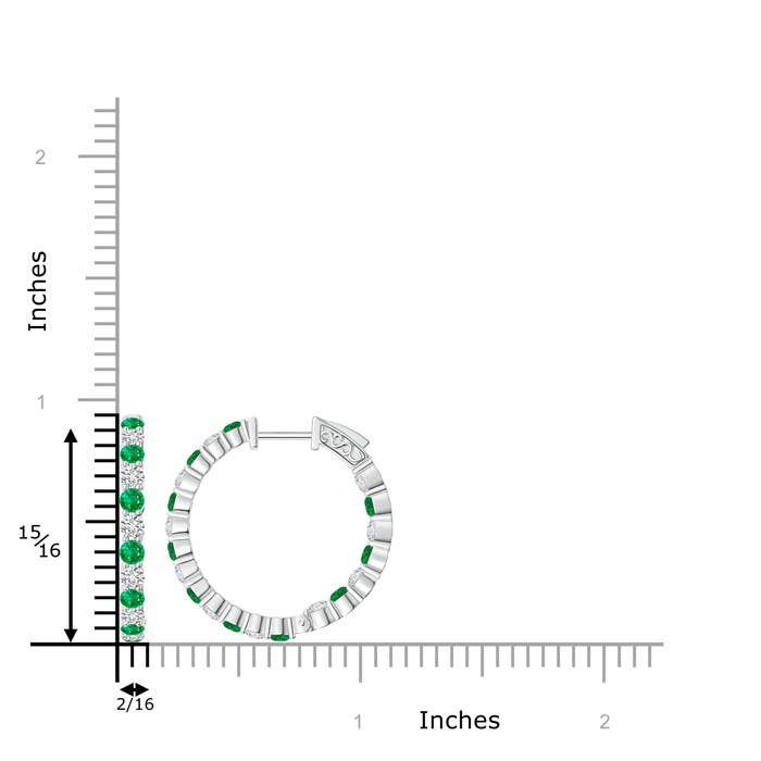 AAA - Emerald / 1.54 CT / 14 KT White Gold