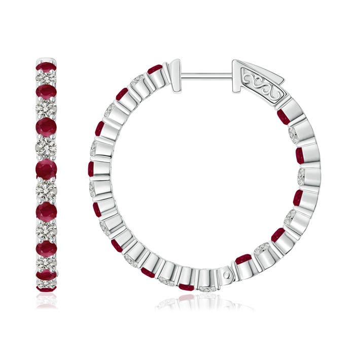 A - Ruby / 1.26 CT / 14 KT White Gold