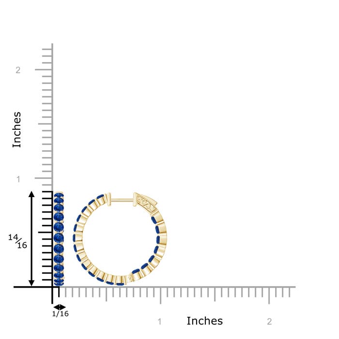 AAA - Blue Sapphire / 1.25 CT / 14 KT Yellow Gold