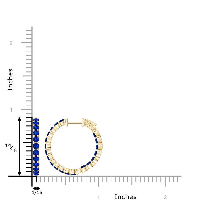 AAAA - Blue Sapphire / 1.25 CT / 14 KT Yellow Gold