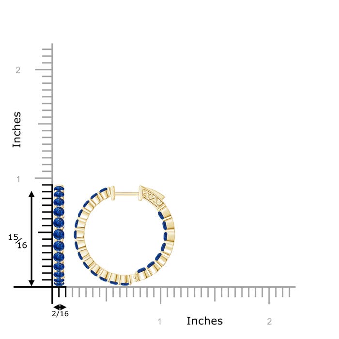 AAA - Blue Sapphire / 2.2 CT / 14 KT Yellow Gold