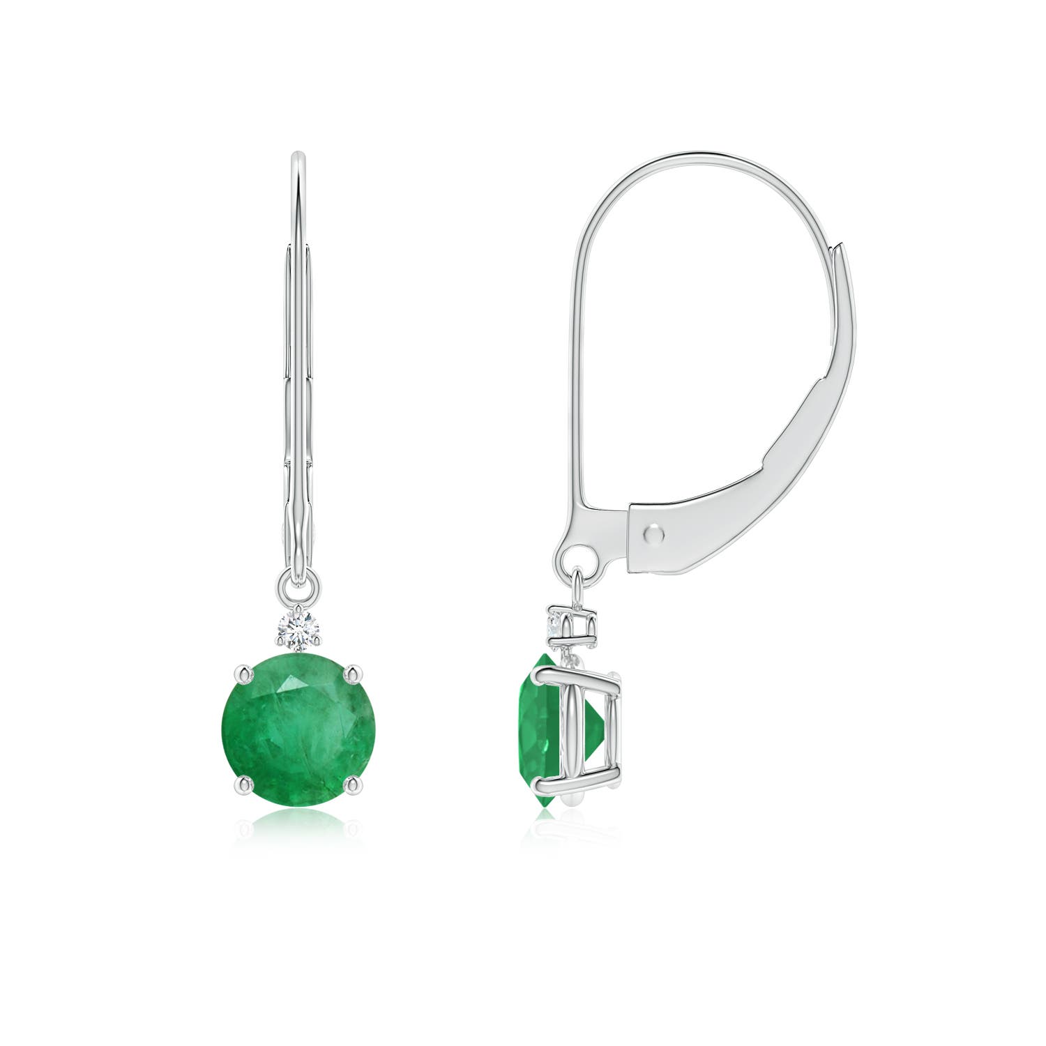 A - Emerald / 0.93 CT / 14 KT White Gold