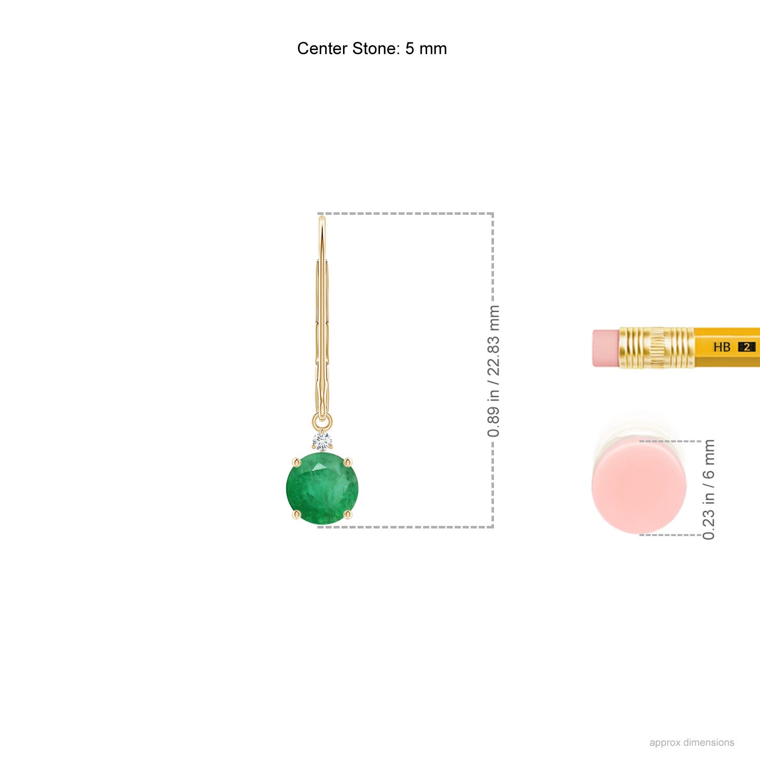 A - Emerald / 0.93 CT / 14 KT Yellow Gold