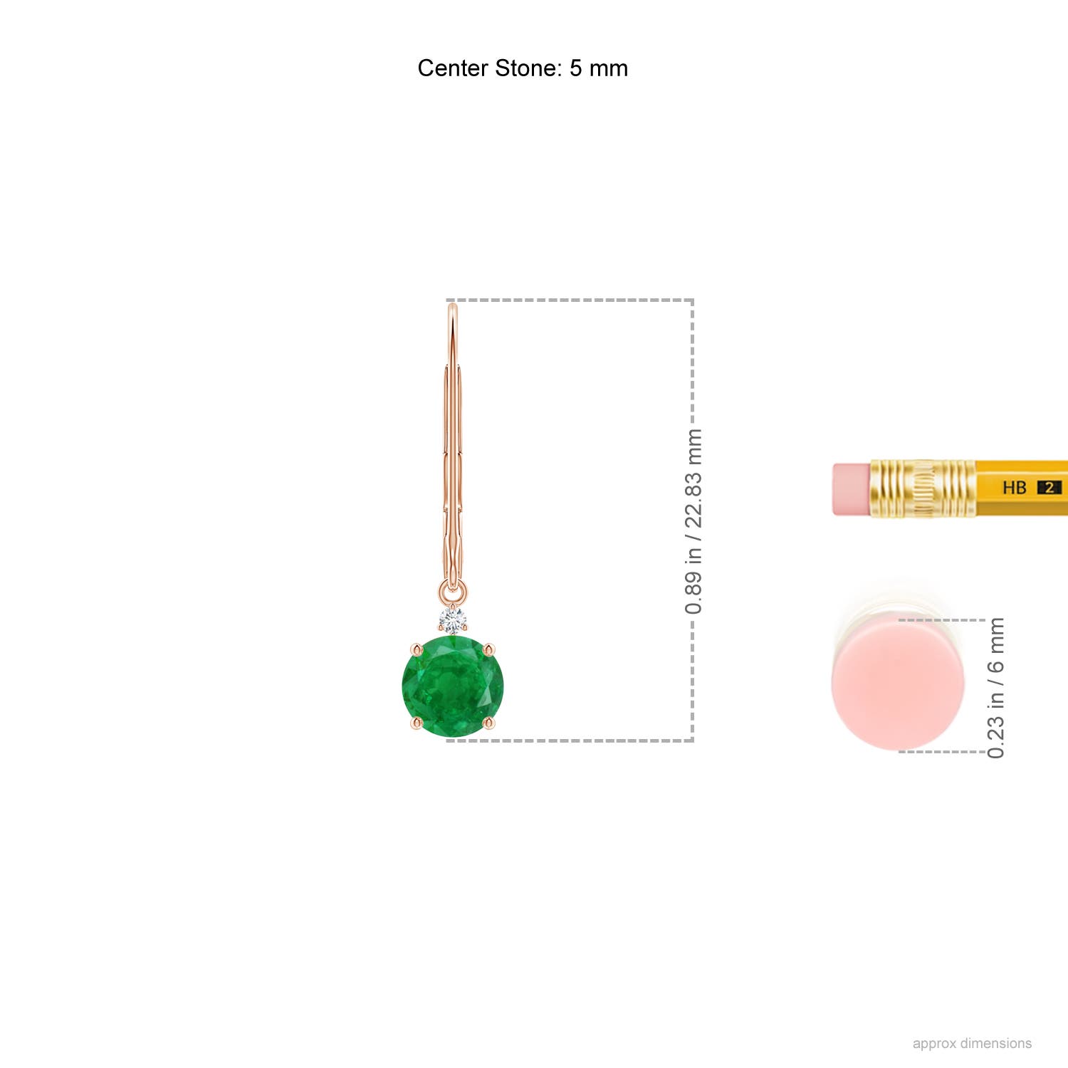 AA - Emerald / 0.93 CT / 14 KT Rose Gold