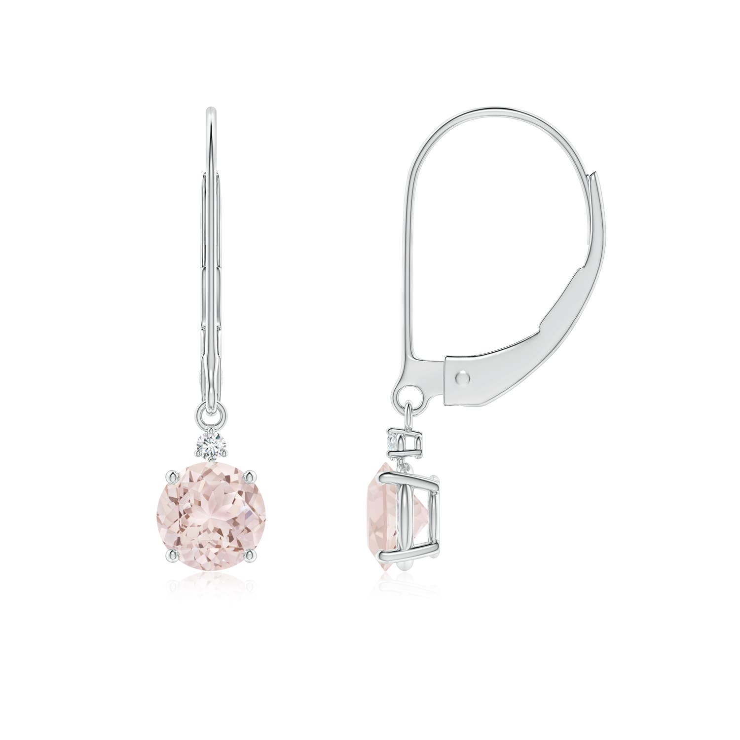 A - Morganite / 0.87 CT / 14 KT White Gold