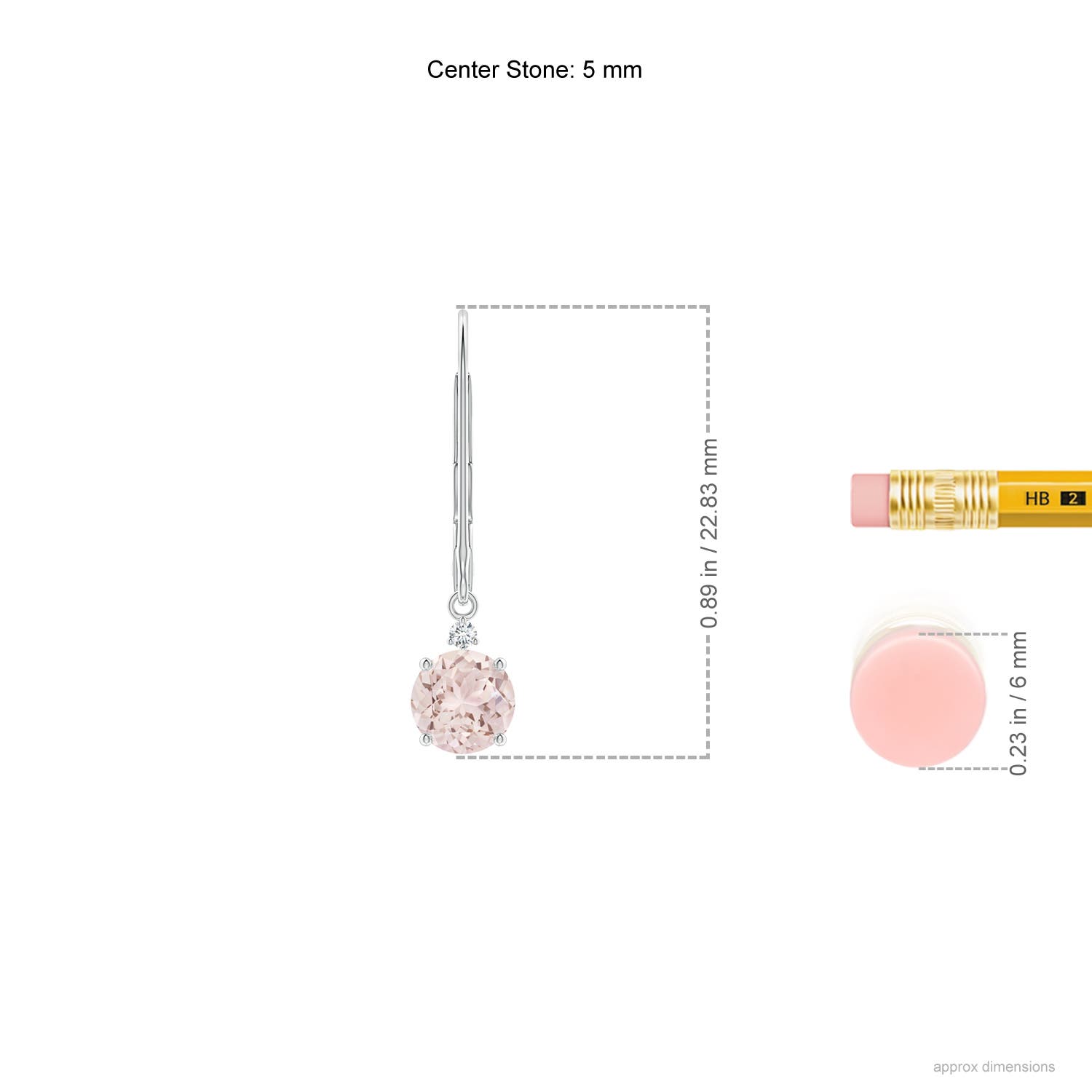 A - Morganite / 0.87 CT / 14 KT White Gold