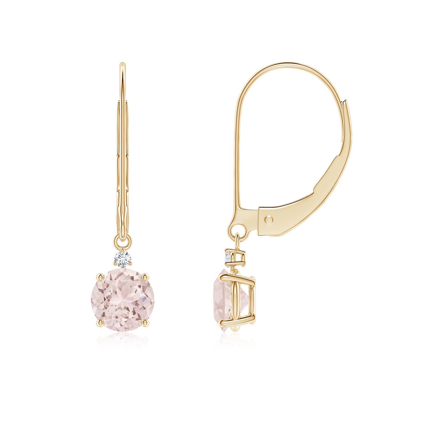 A - Morganite / 0.87 CT / 14 KT Yellow Gold