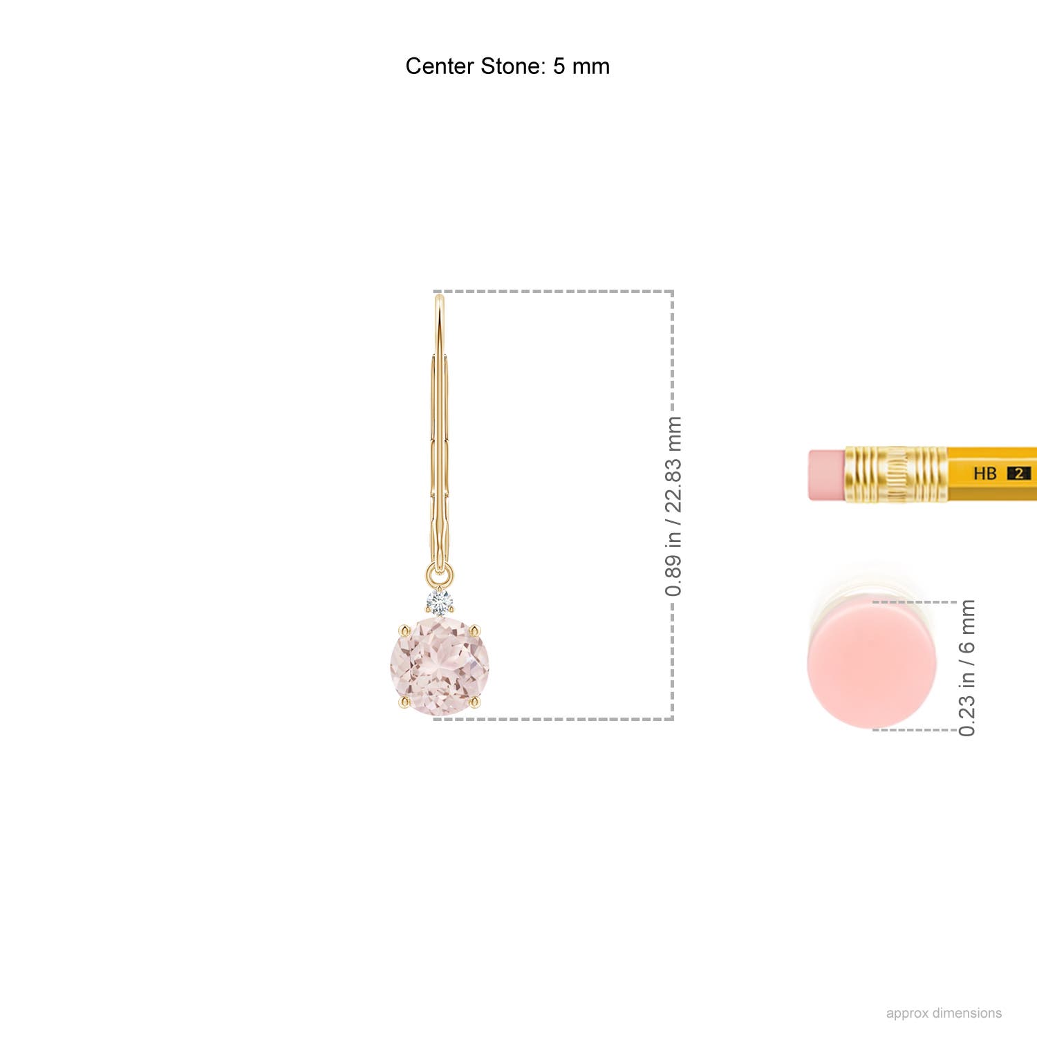 A - Morganite / 0.87 CT / 14 KT Yellow Gold