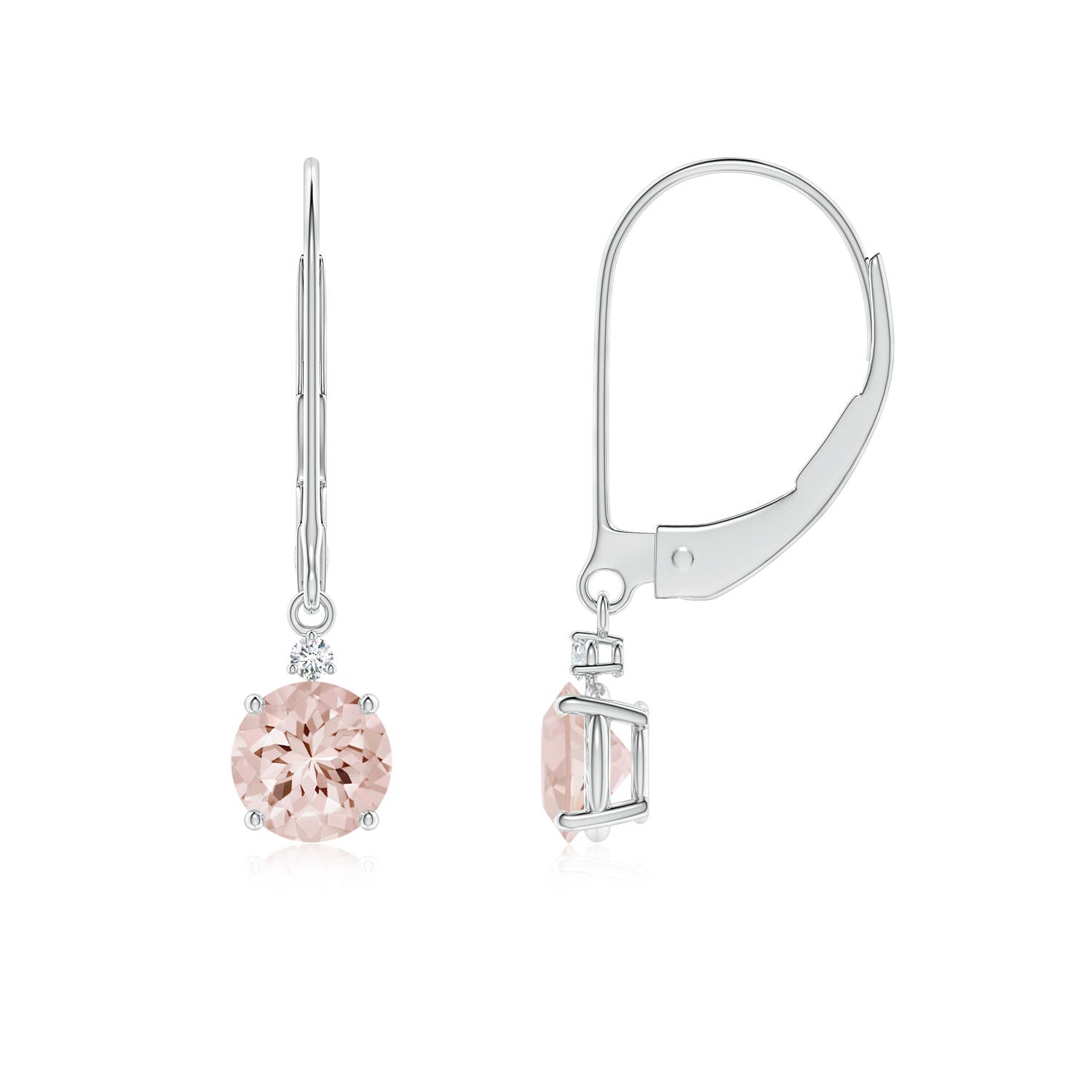 AA - Morganite / 0.87 CT / 14 KT White Gold