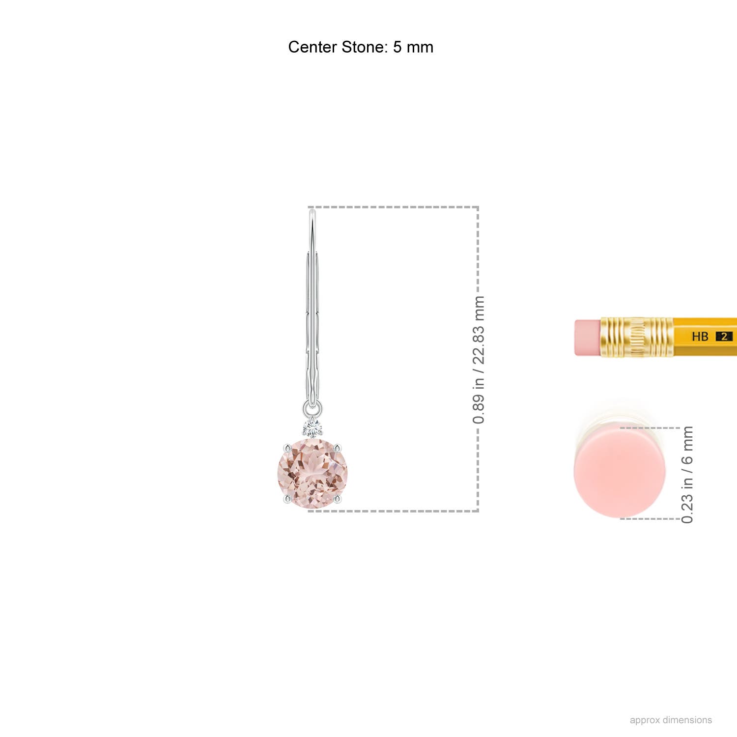 AAA - Morganite / 0.87 CT / 14 KT White Gold