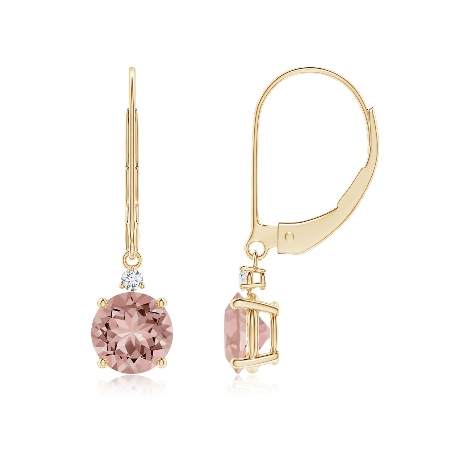 AAAA - Morganite / 1.44 CT / 14 KT Yellow Gold