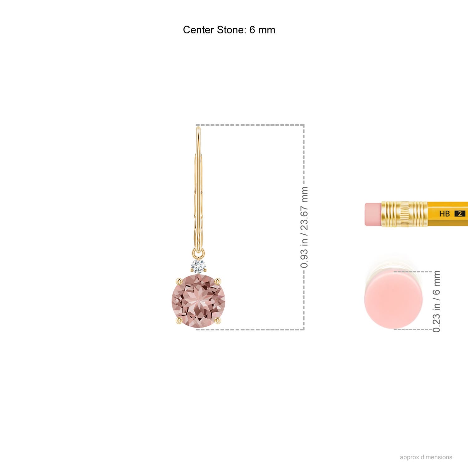 AAAA - Morganite / 1.44 CT / 14 KT Yellow Gold