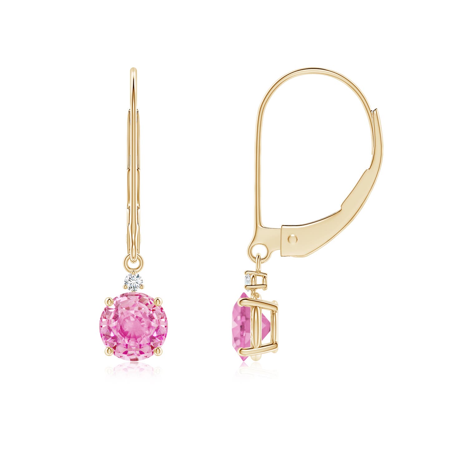 A - Pink Sapphire / 1.23 CT / 14 KT Yellow Gold