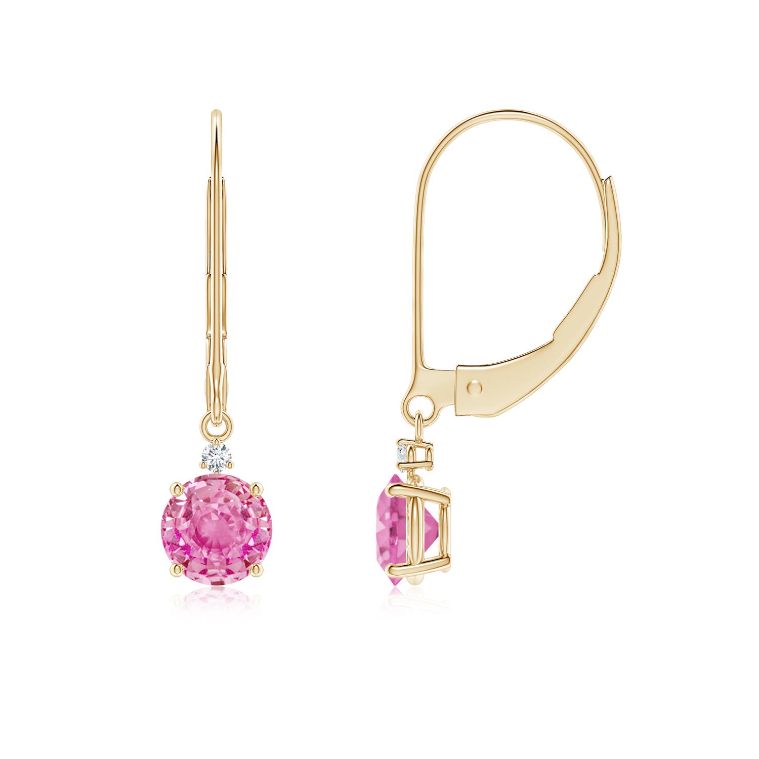 AA - Pink Sapphire / 1.23 CT / 14 KT Yellow Gold