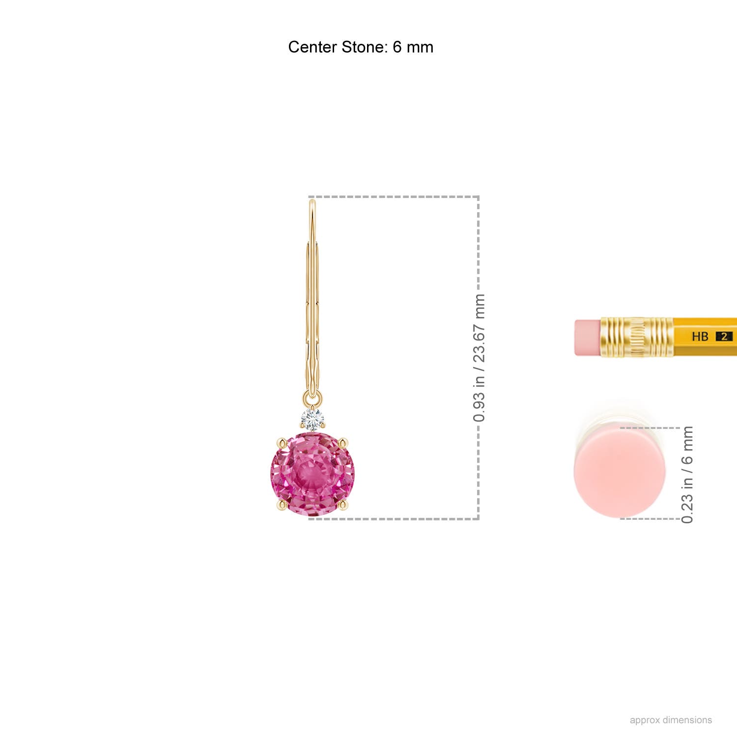 AAA - Pink Sapphire / 2.04 CT / 14 KT Yellow Gold