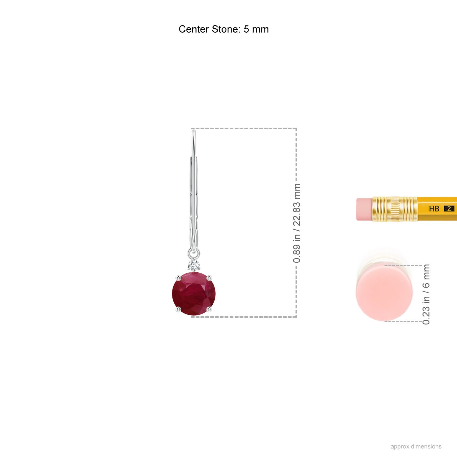 A - Ruby / 1.23 CT / 14 KT White Gold