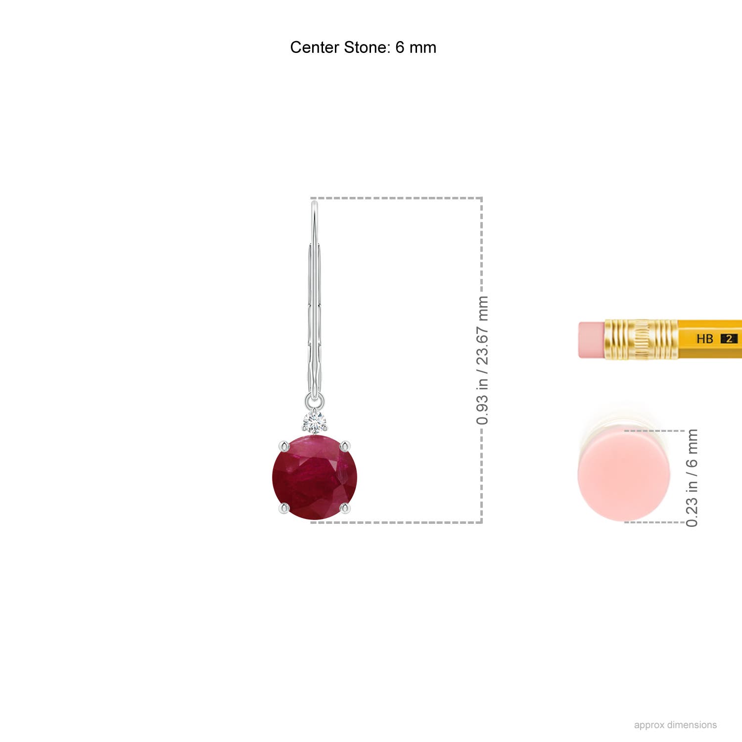 A - Ruby / 2.04 CT / 14 KT White Gold