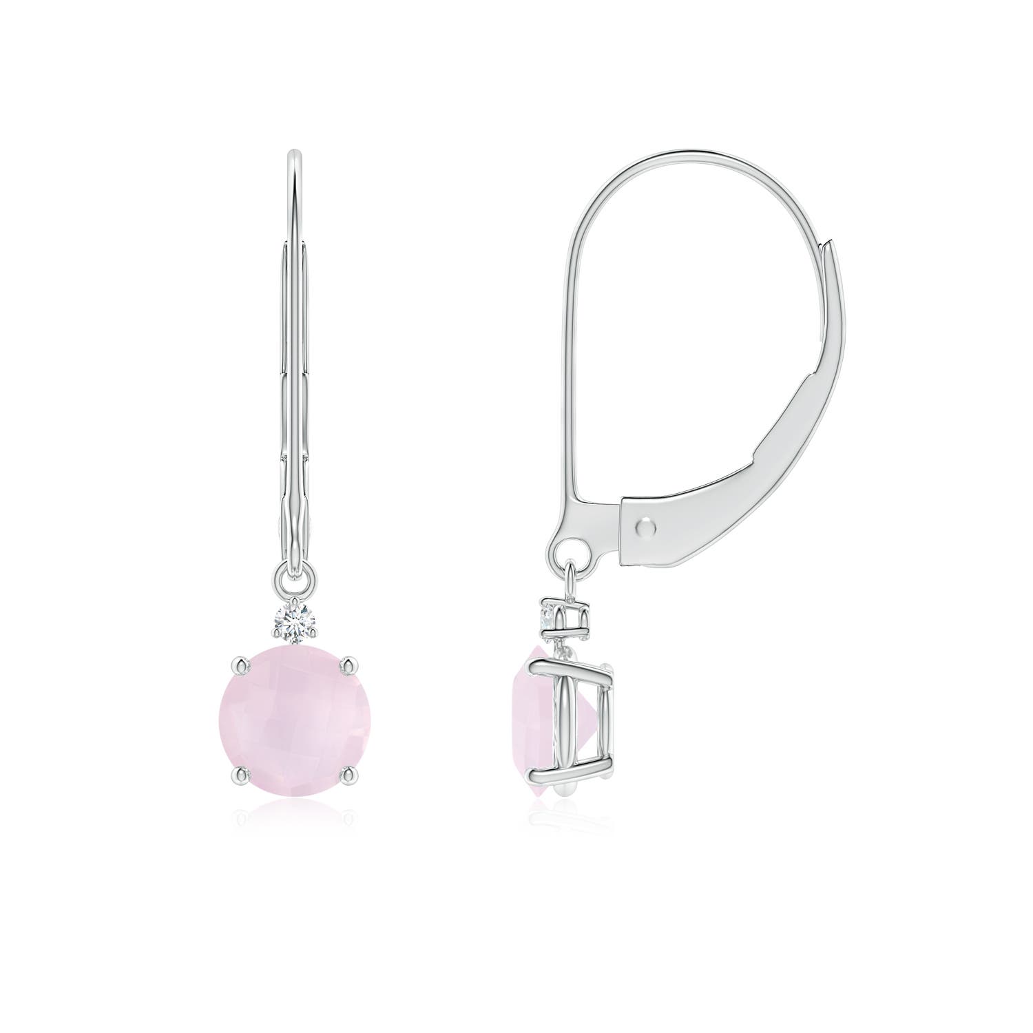 A - Rose Quartz / 1.03 CT / 14 KT White Gold