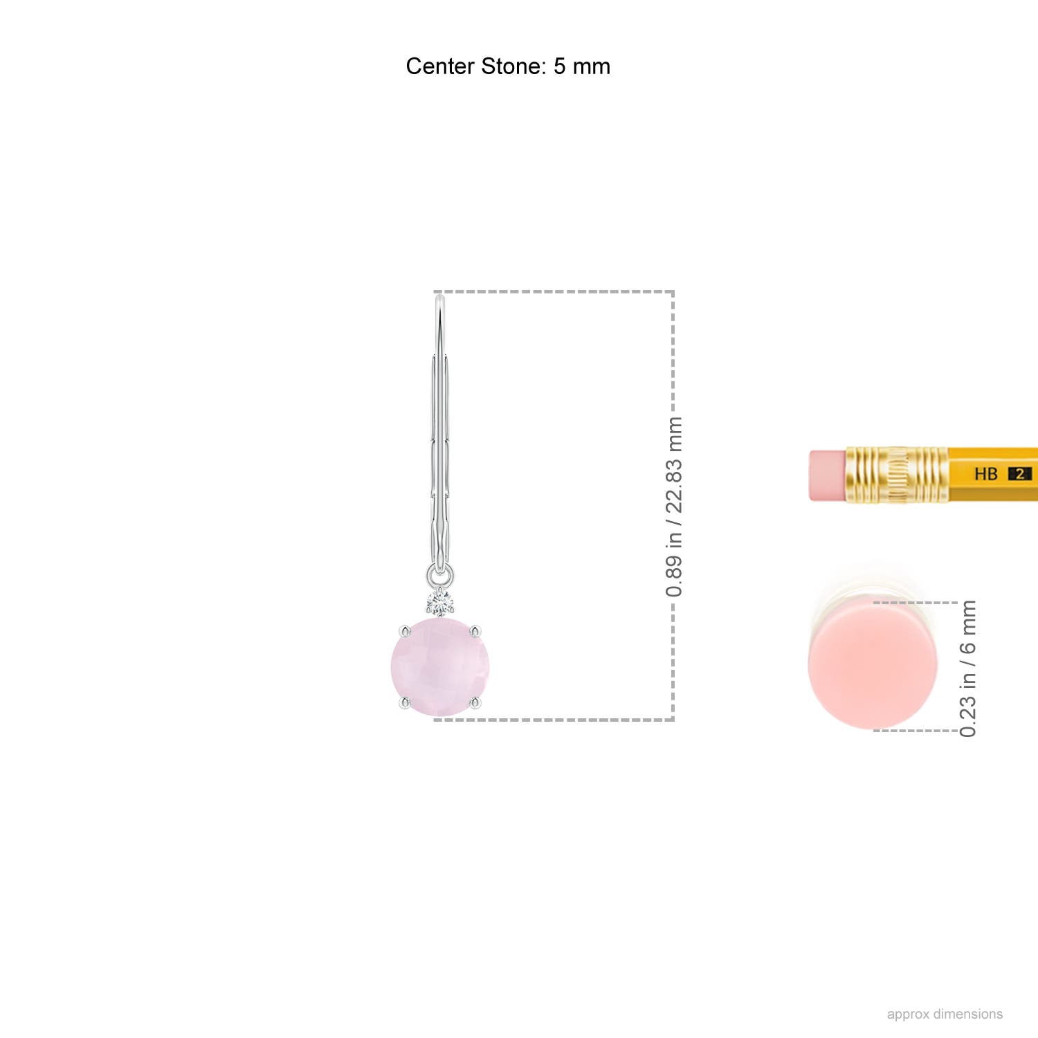 A - Rose Quartz / 1.03 CT / 14 KT White Gold