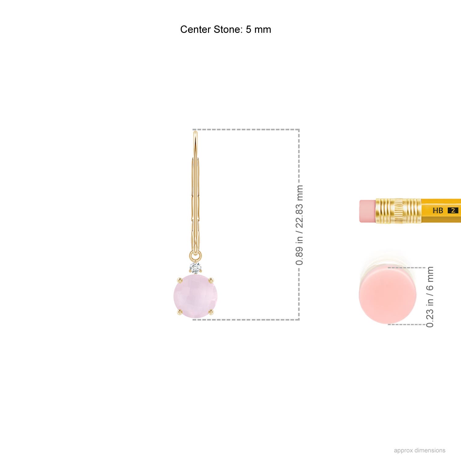 A - Rose Quartz / 1.03 CT / 14 KT Yellow Gold