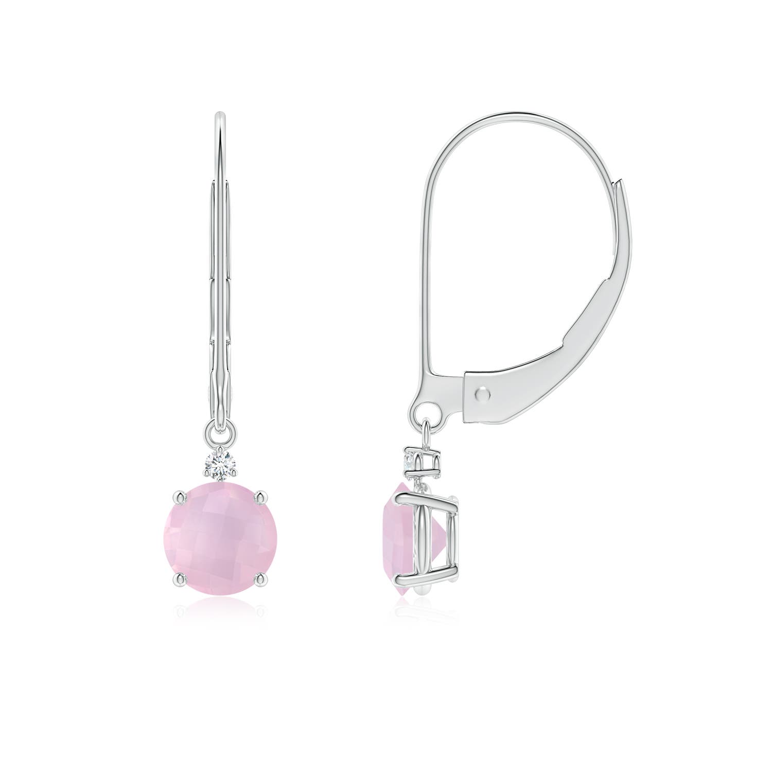 AAA - Rose Quartz / 1.03 CT / 14 KT White Gold