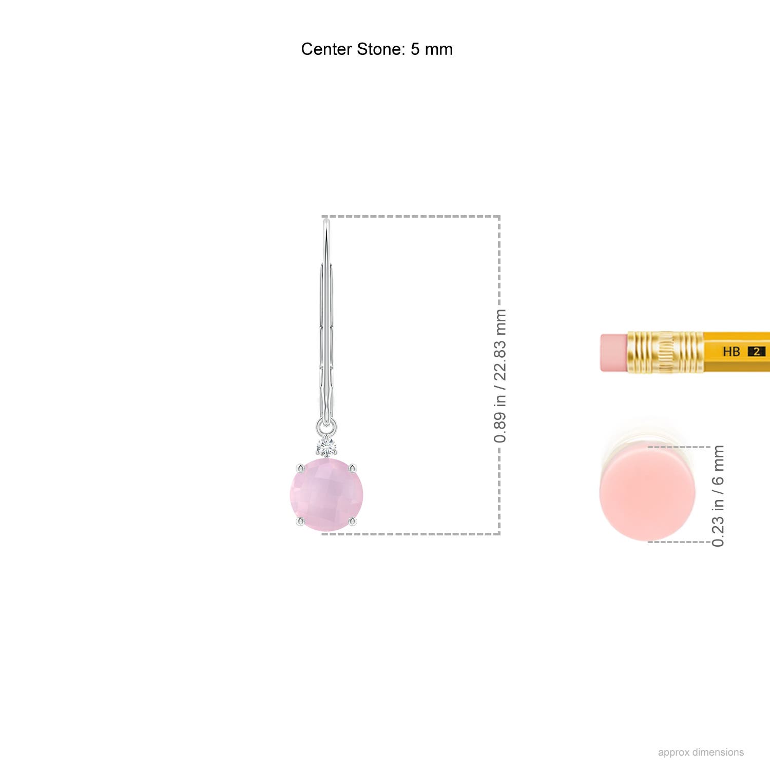 AAA - Rose Quartz / 1.03 CT / 14 KT White Gold