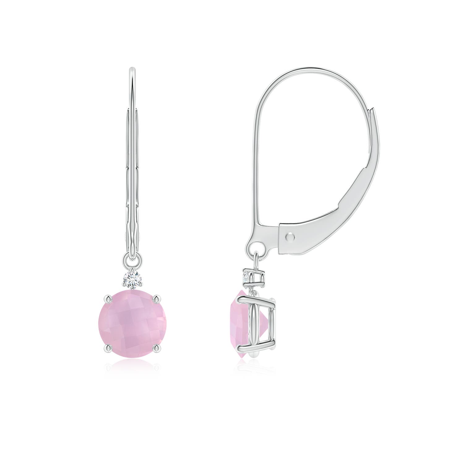 AAAA - Rose Quartz / 1.03 CT / 14 KT White Gold