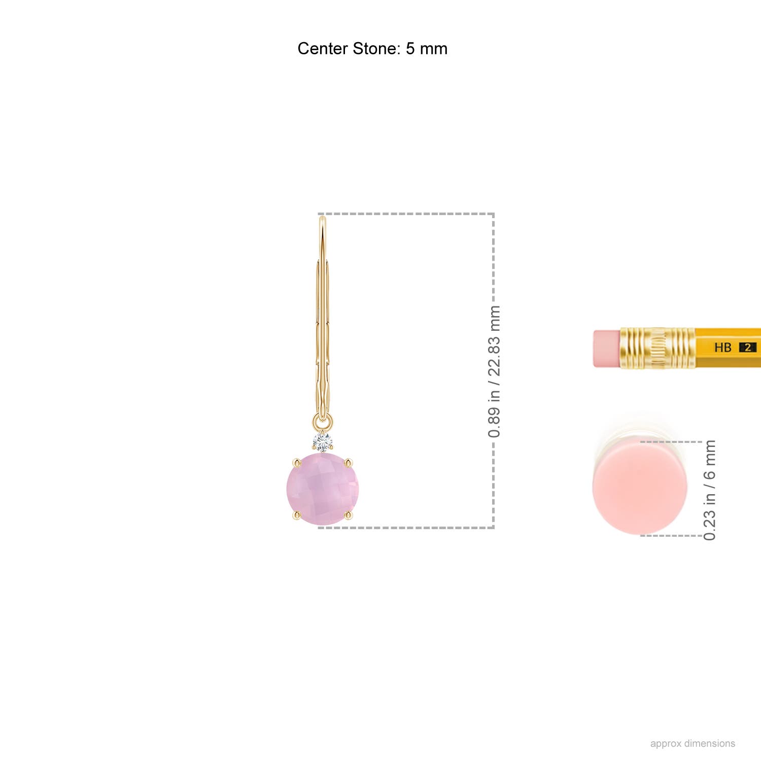 AAAA - Rose Quartz / 1.03 CT / 14 KT Yellow Gold