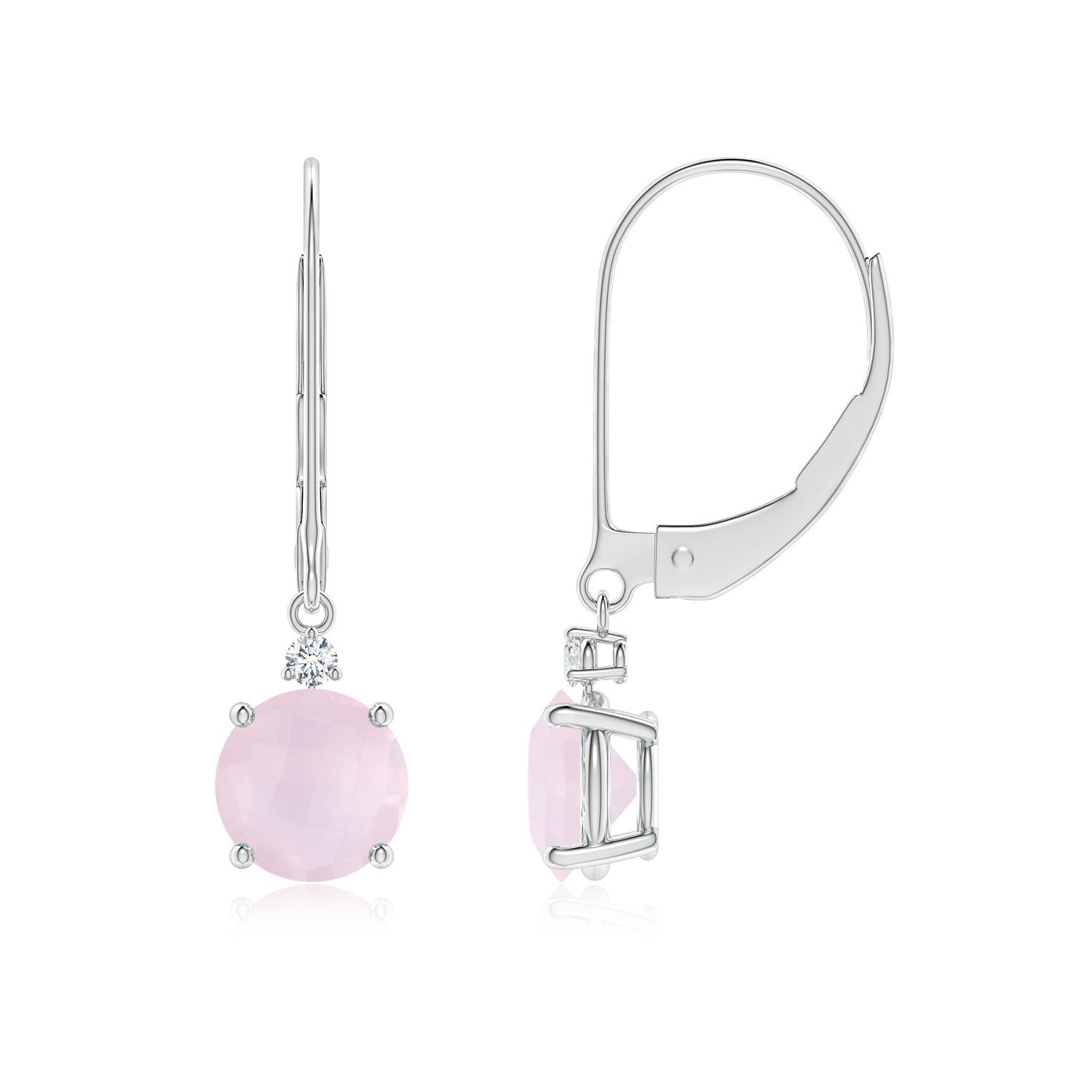 A - Rose Quartz / 1.74 CT / 14 KT White Gold