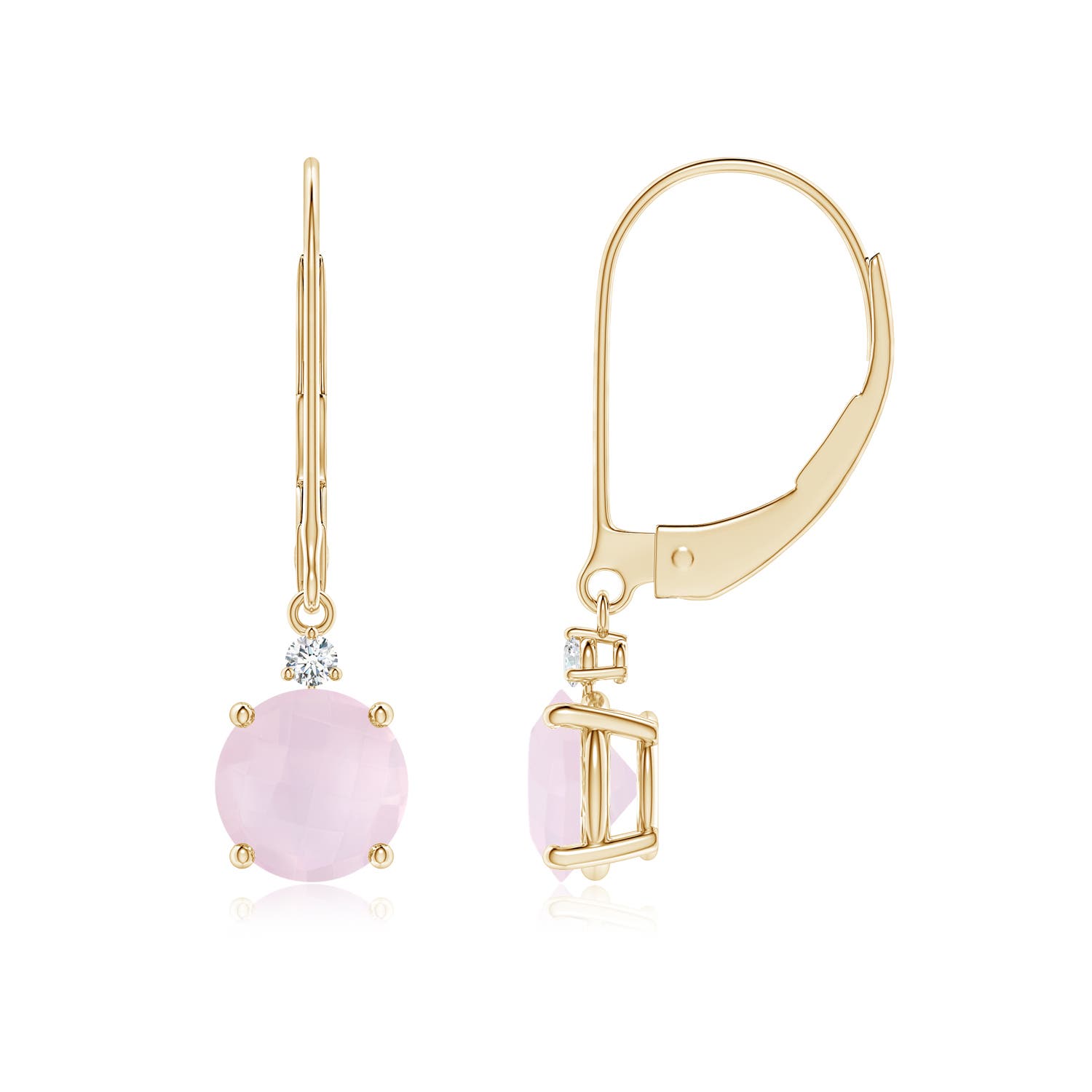 A - Rose Quartz / 1.74 CT / 14 KT Yellow Gold