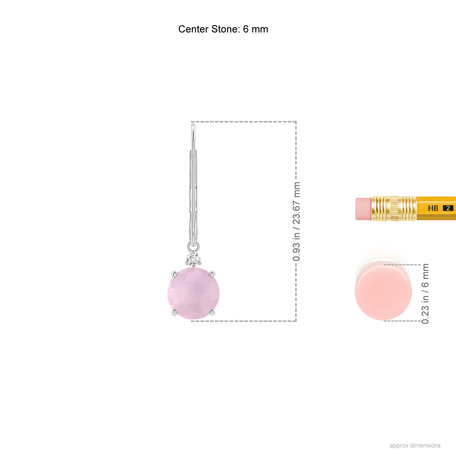 AAA - Rose Quartz / 1.74 CT / 14 KT White Gold